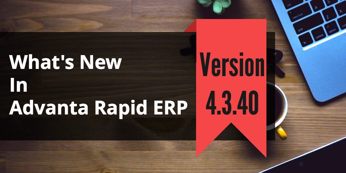 HR Management Software Advanta Rapid ERP Update 4.3.40